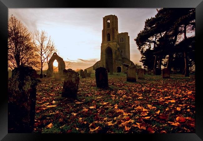 Wymondham Abbey at Sunset Framed Print by Darren Burroughs