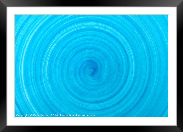 Turquoise Blue Ceramic Texture Background Framed Mounted Print by Radu Bercan