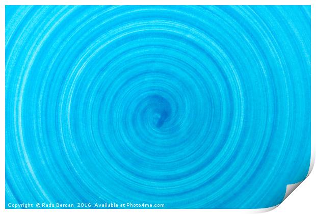 Turquoise Blue Ceramic Texture Background Print by Radu Bercan