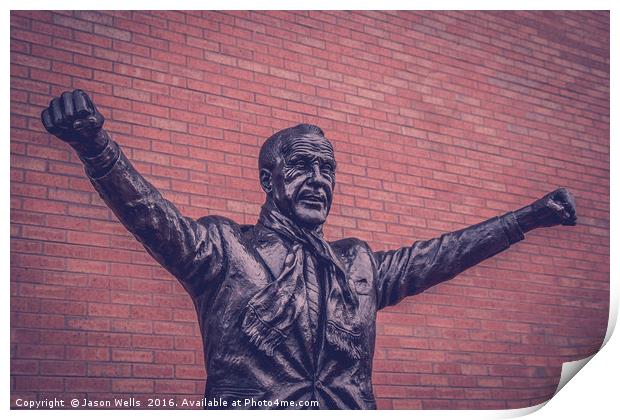 Bill Shankly statue Print by Jason Wells