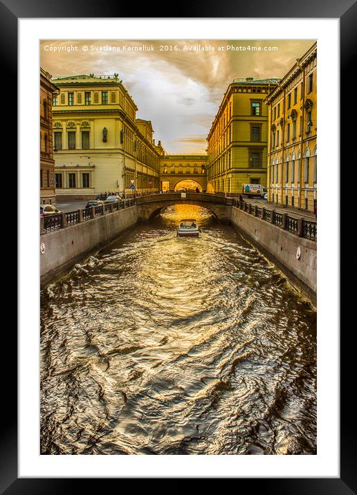 Swan Canal in St. Petersburg Framed Mounted Print by Svetlana Korneliuk
