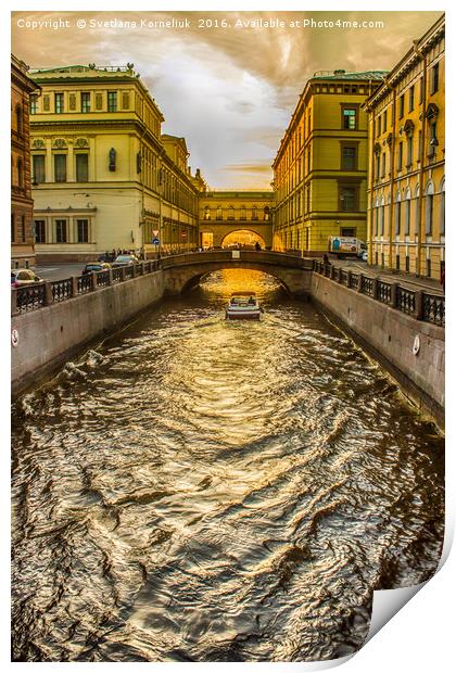 Swan Canal in St. Petersburg Print by Svetlana Korneliuk