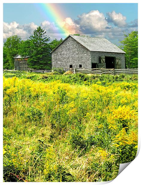 Old Barn Print by Mark Sellers