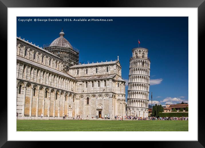 Piazza dei Miracoli 01 Framed Mounted Print by George Davidson