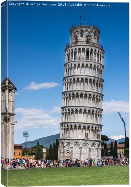 The Leaning Tower Canvas Print by George Davidson