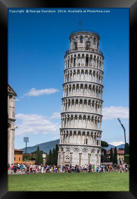The Leaning Tower Framed Print by George Davidson