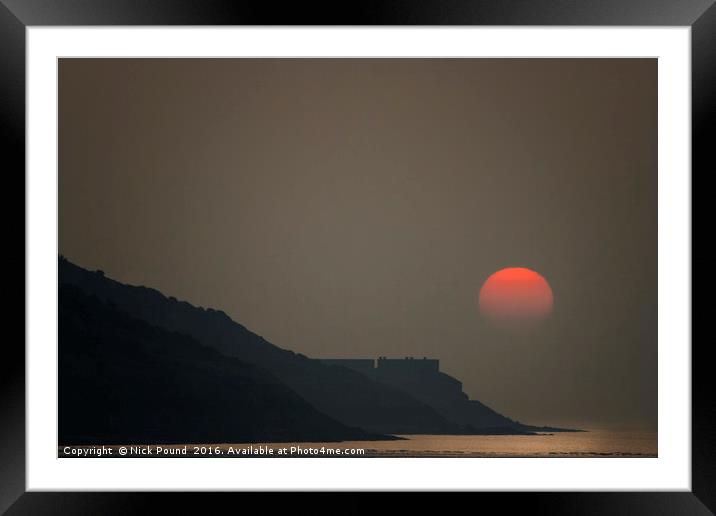 Brean Down Sunset Framed Mounted Print by Nick Pound