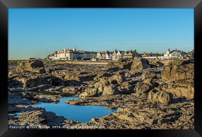 Porthcawl from below the Breakwater south Wales Framed Print by Nick Jenkins