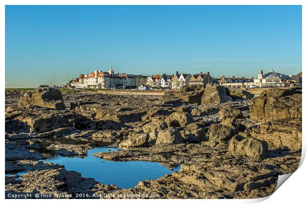 Porthcawl from below the Breakwater south Wales Print by Nick Jenkins