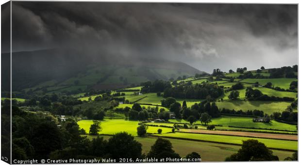 Vale of Usk autumn Light Canvas Print by Creative Photography Wales