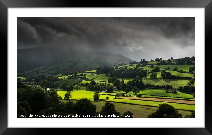 Vale of Usk autumn Light Framed Mounted Print by Creative Photography Wales