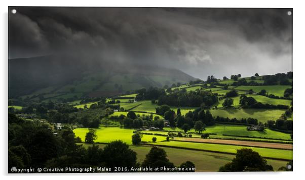 Vale of Usk autumn Light Acrylic by Creative Photography Wales