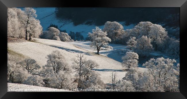 Beacons Frost Framed Print by Creative Photography Wales