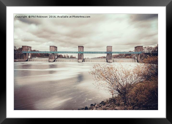 Weir in Duisburg, Germany Framed Mounted Print by Phil Robinson