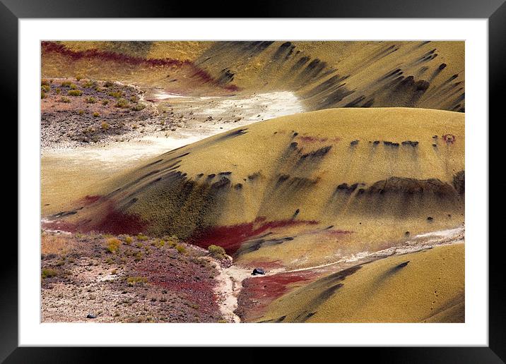 Marked Hills Framed Mounted Print by Mike Dawson