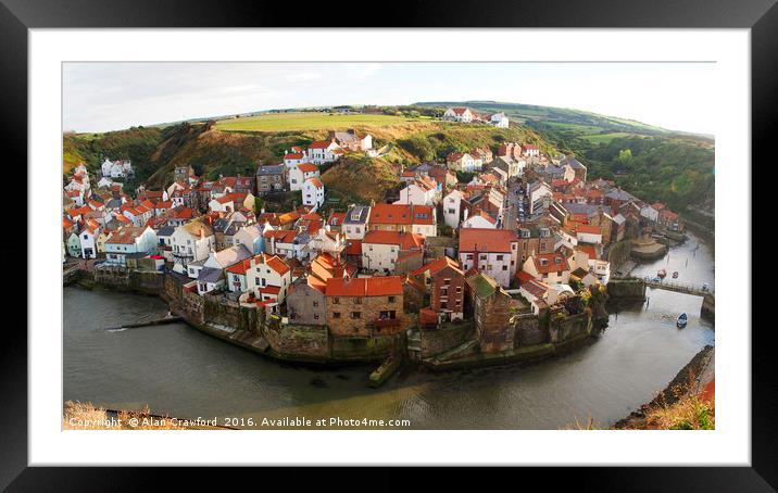 Staithes Fishing Village, North Yorkshire          Framed Mounted Print by Alan Crawford