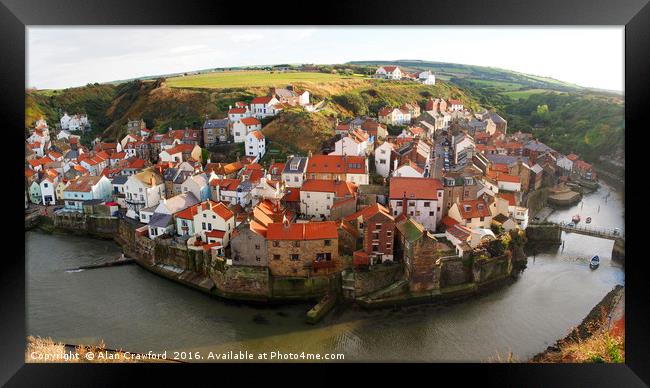 Staithes Fishing Village, North Yorkshire          Framed Print by Alan Crawford
