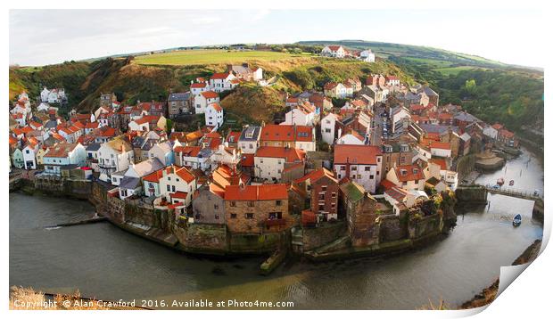 Staithes Fishing Village, North Yorkshire          Print by Alan Crawford
