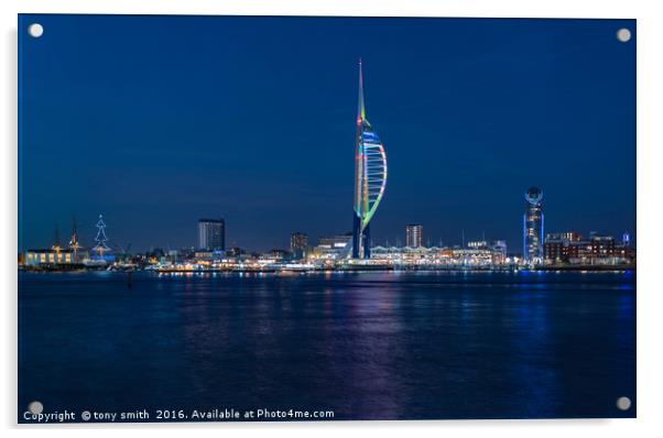 The Spinnaker, Portsmouth  Acrylic by tony smith