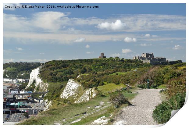 Dover Cliffs Print by Diana Mower
