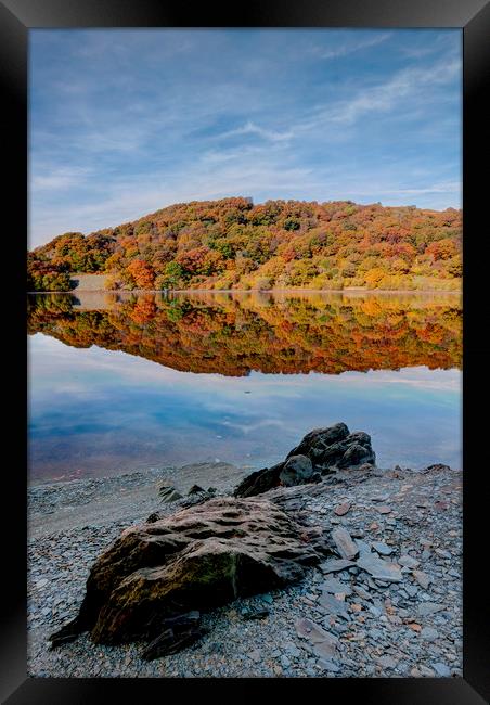 Elan Valley Autumn Reflections, Wales Framed Print by Jonathan Smith