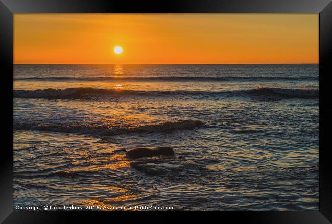 Dunraven Bay Southerndown Sunset Glamorgan Coast Framed Print by Nick Jenkins