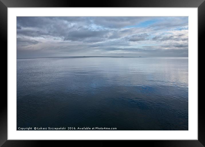 Calm sea Framed Mounted Print by Łukasz Szczepański