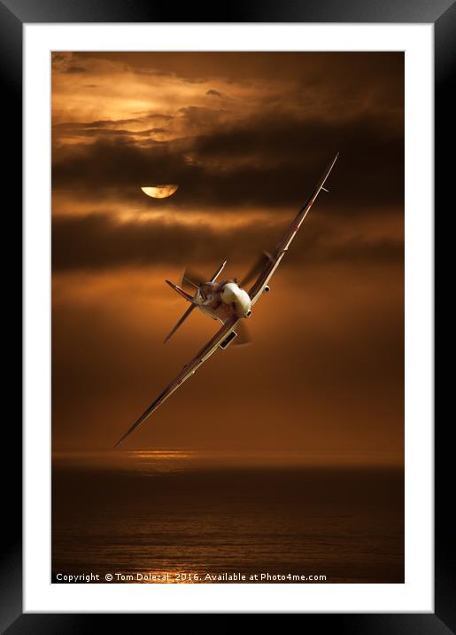 Incoming Spitfire Framed Mounted Print by Tom Dolezal