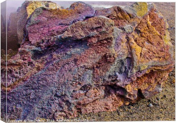 Colourful Icelandic geothermal rock Canvas Print by Tom Dolezal