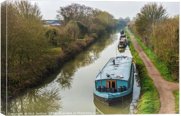 Kennet and Avon Canal at Hilperton Canvas Print by Nick Jenkins