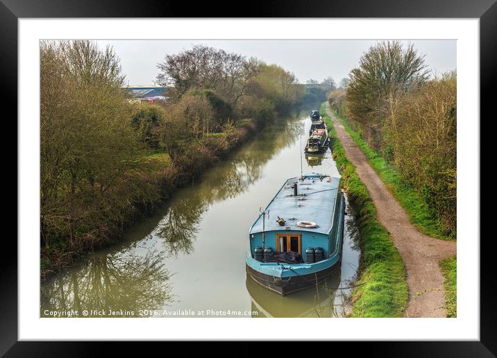 Kennet and Avon Canal at Hilperton Framed Mounted Print by Nick Jenkins