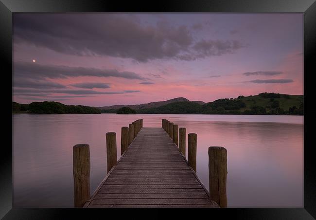 Sunrise at Rigg Wood Jetty, Coniston. Framed Print by Martin Appleby