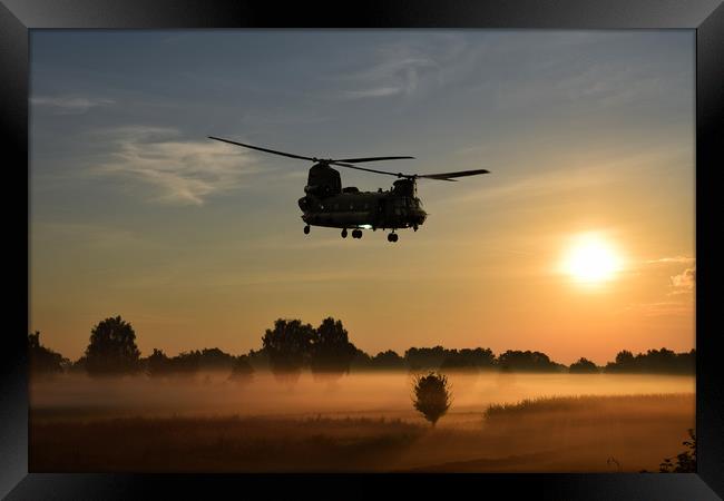 The CH47 Chinook Framed Print by J Biggadike