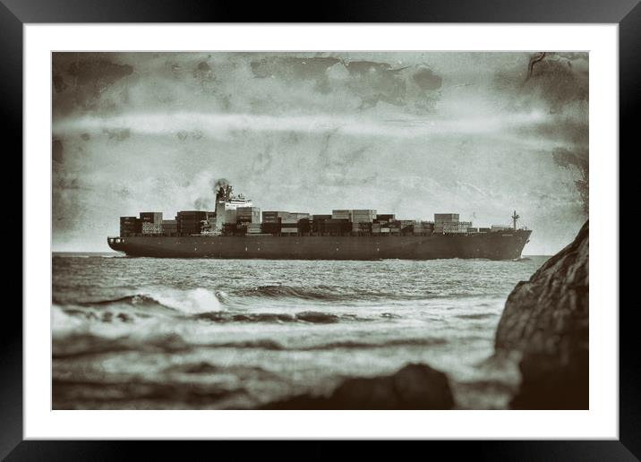 Ship - Wet Plate Vintage Collection Framed Mounted Print by Hemerson Coelho