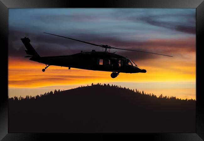 Sikorsky UH-60 Black Hawk Framed Print by Guido Parmiggiani