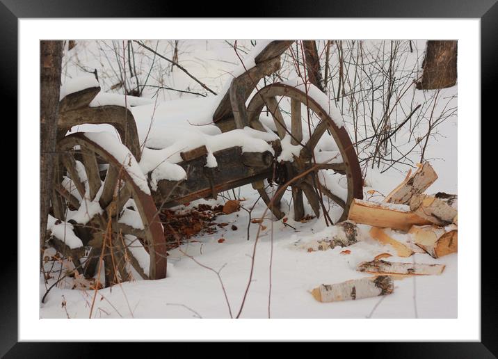 Rural winter landscape Framed Mounted Print by Larisa Siverina