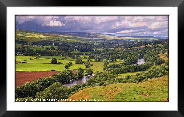 "STORM CLOUDS GATHER OVER UPPER TEESDALE" Framed Mounted Print by ROS RIDLEY