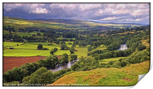 "STORM CLOUDS GATHER OVER UPPER TEESDALE" Print by ROS RIDLEY