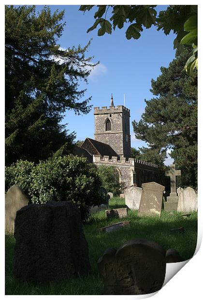 St Mary's Church Hayes Middlesex 2 Print by Chris Day