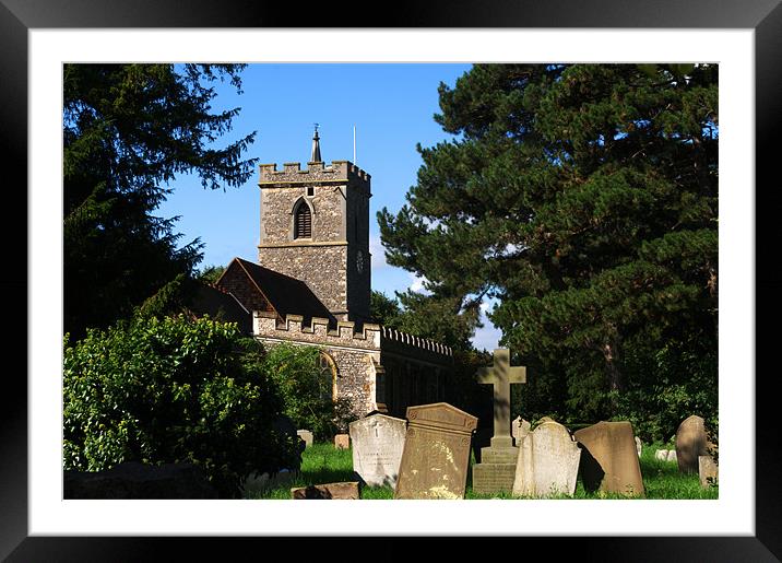 St Mary's Church Hayes Middlesex 3 Framed Mounted Print by Chris Day