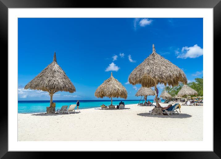   Cas Abou Beach Curacao Views  Framed Mounted Print by Gail Johnson