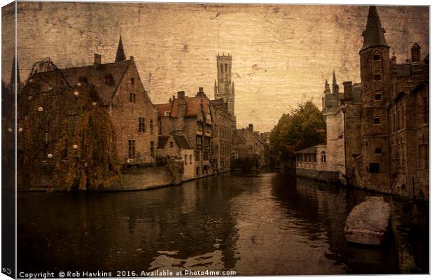 a Brugge Texture  Canvas Print by Rob Hawkins