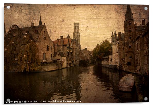 a Brugge Texture  Acrylic by Rob Hawkins