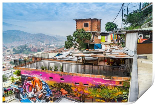 la Comuna 13 - Medellín Print by Gail Johnson