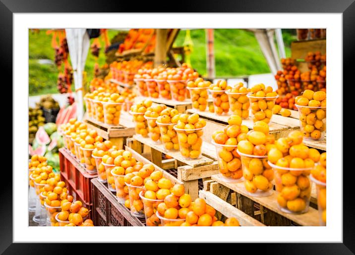 Fruit stall Framed Mounted Print by Gail Johnson