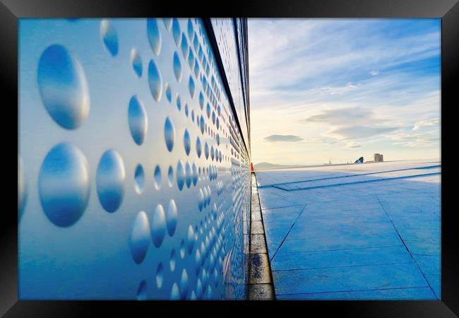 Oslo Opera House Rooftop Sky Framed Print by Mike Evans