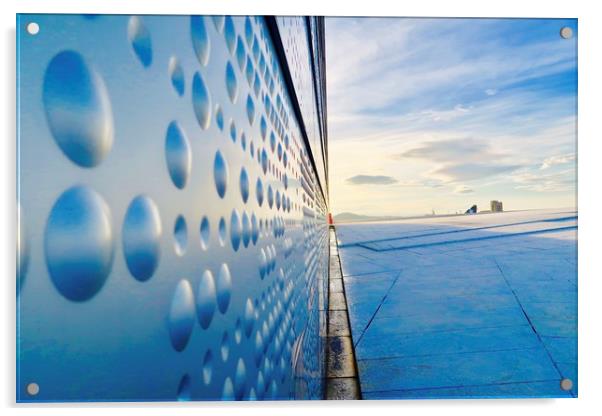 Oslo Opera House Rooftop Sky Acrylic by Mike Evans