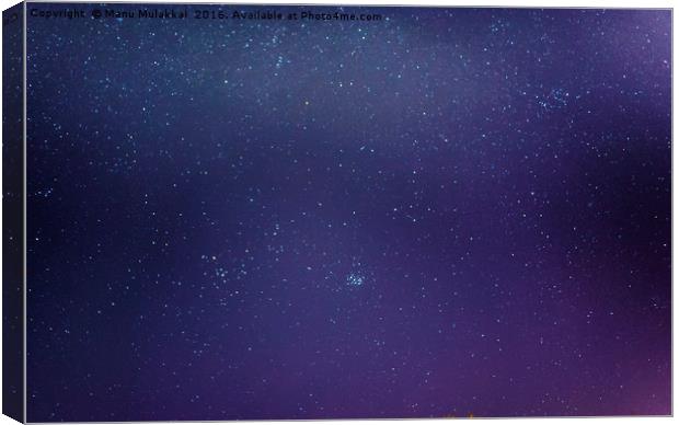 Starry sky Canvas Print by Manu Mulakkal