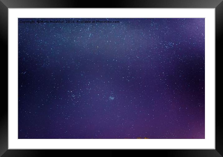 Starry sky Framed Mounted Print by Manu Mulakkal