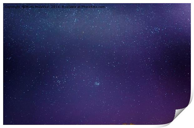Starry sky Print by Manu Mulakkal